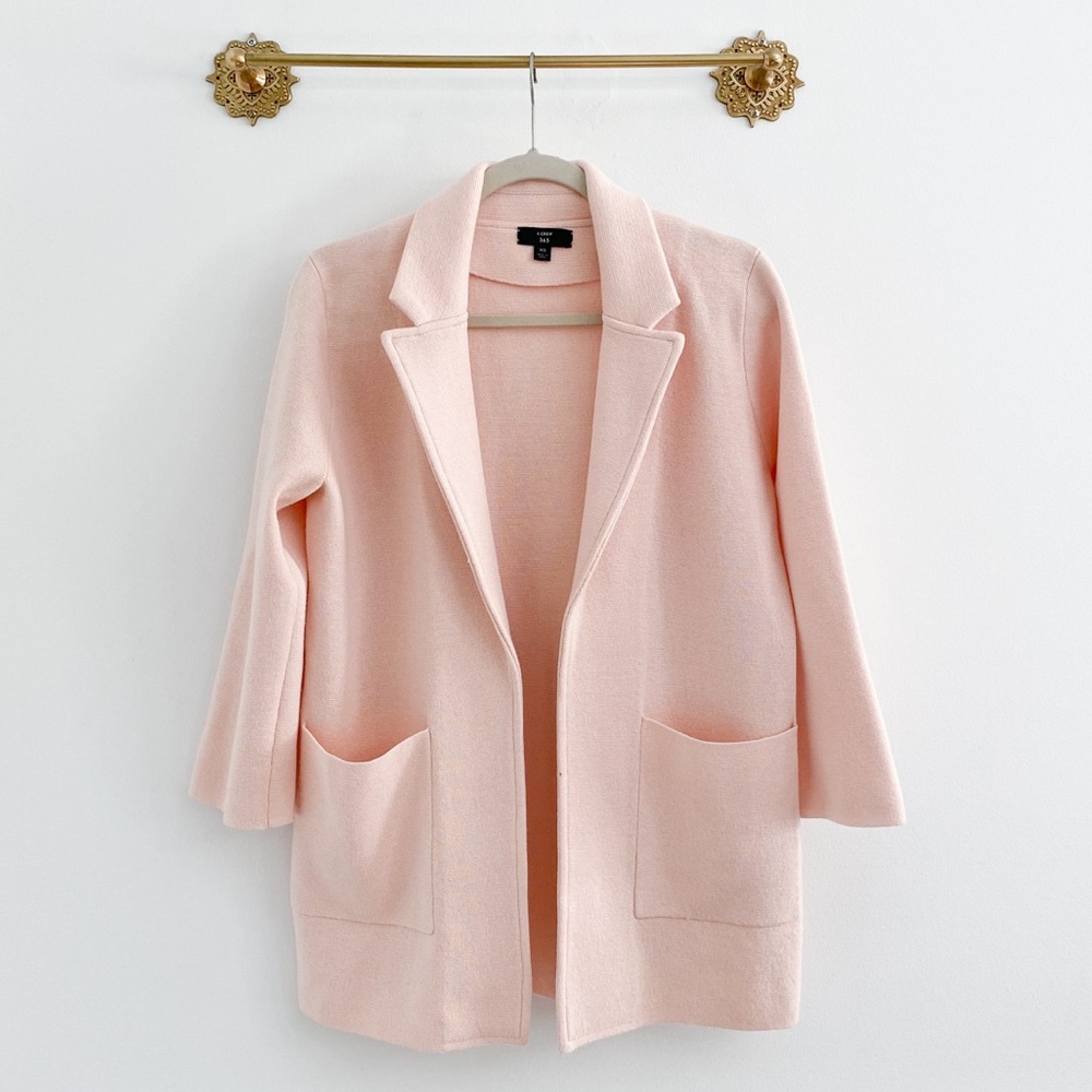 J.Crew Sophie Pink Open Front Sweater Blazer Jacket